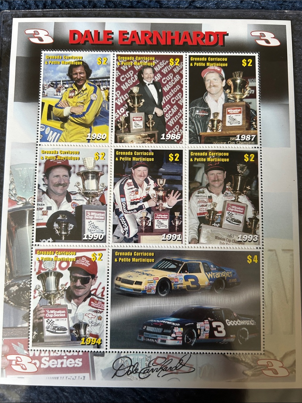 Dale Earnhardt Collectible Stamps